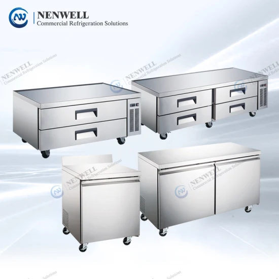 Cocina comercial Chef Base encimera compacto debajo del mostrador refrigerador y congelador con cajones dobles precio de venta (NW