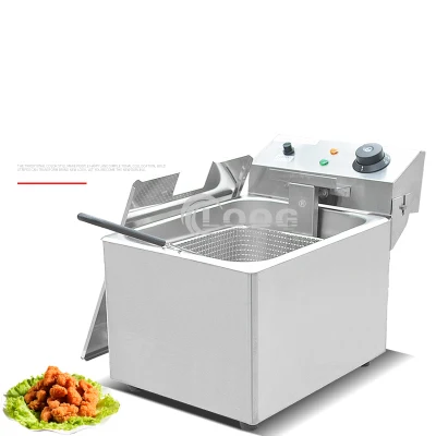 Equipo de catering comercial Freidora eléctrica Freidora de acero inoxidable Cocina doméstica comercial Freír Cocina con chips Freidora eléctrica comercial para encimera