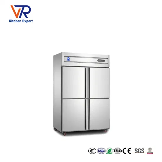 Congelador comercial del equipo del refrigerador del congelador vertical de la cocina del restaurante del acero inoxidable